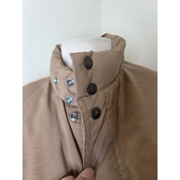 VTG Mens Schott NYC Premium Down Puffer coat heavy duty M Brown Blokecore - Picture 2 of 9